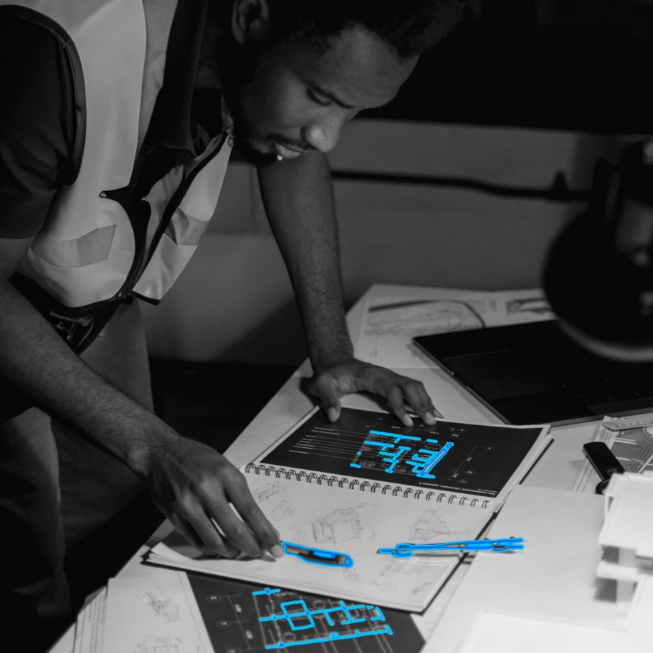 Tech Floorplans Blue